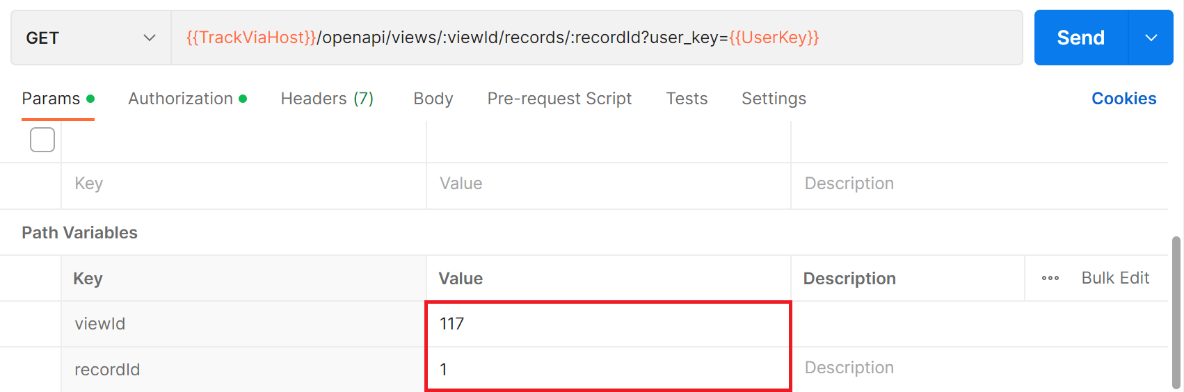 Path variables